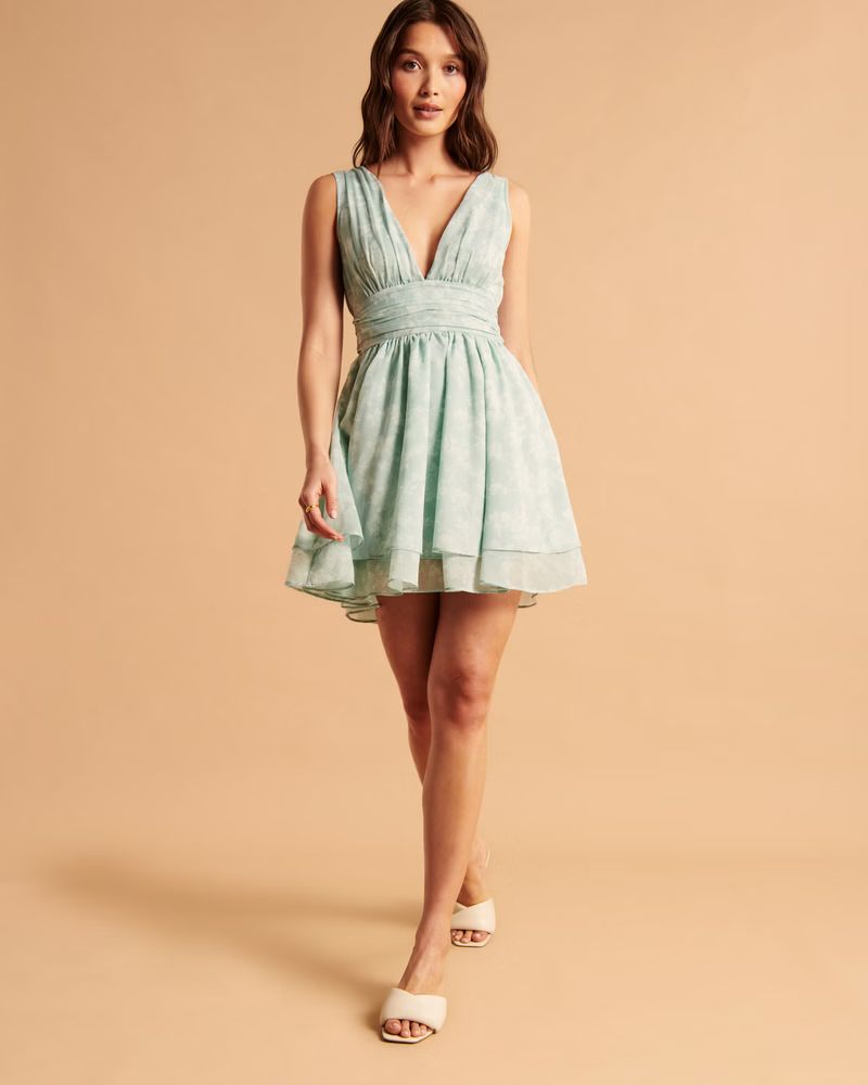 Women's Flirty Drama Mini Dress | Women's | Abercrombie.com | Abercrombie & Fitch (US)