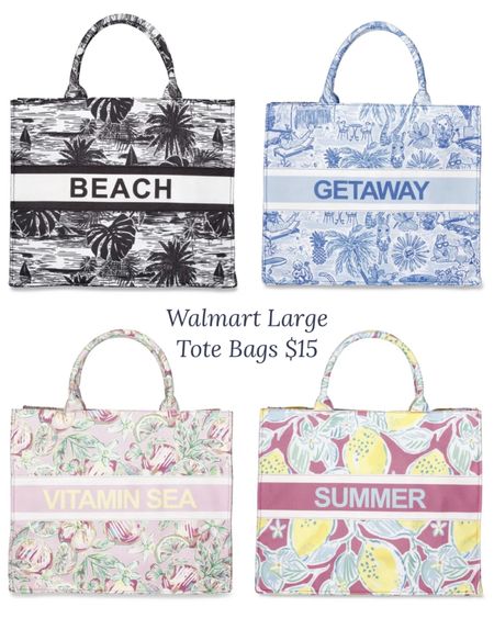 Walmart tote bags $15 

#LTKfindsunder50 #LTKitbag #LTKtravel