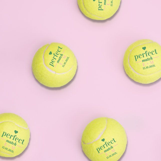 Perfect Match Bachelorette Wedding Favor Tennis Balls | Zazzle | Zazzle