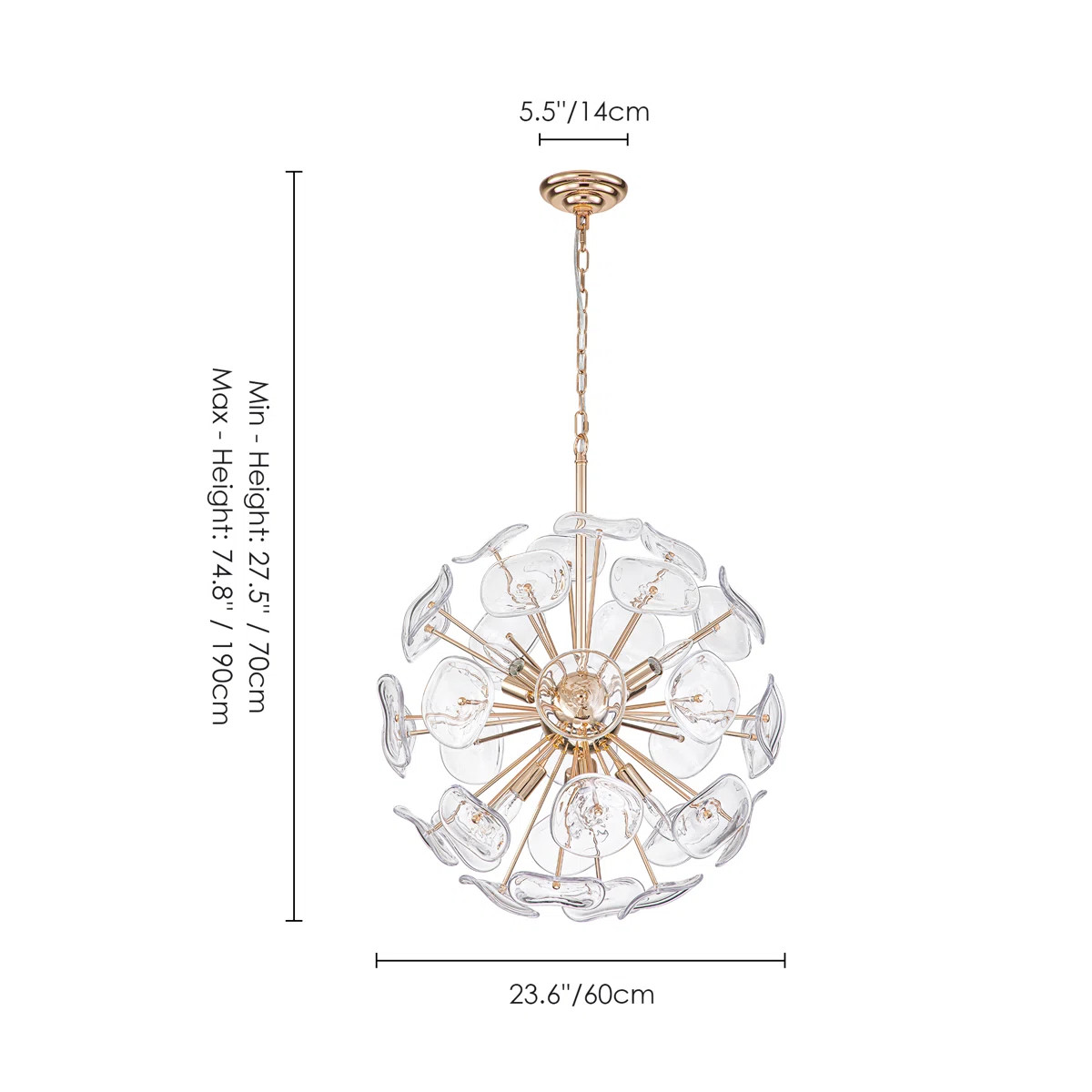 Colstrip 8 - Light Iron Dimmable Sputnik Sphere Chandelier | Wayfair North America