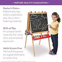 Melissa & Doug Deluxe Wooden Standing Art Easel (Arts & Crafts, Easy to Assemble, 47" H x 27" W x... | Amazon (US)