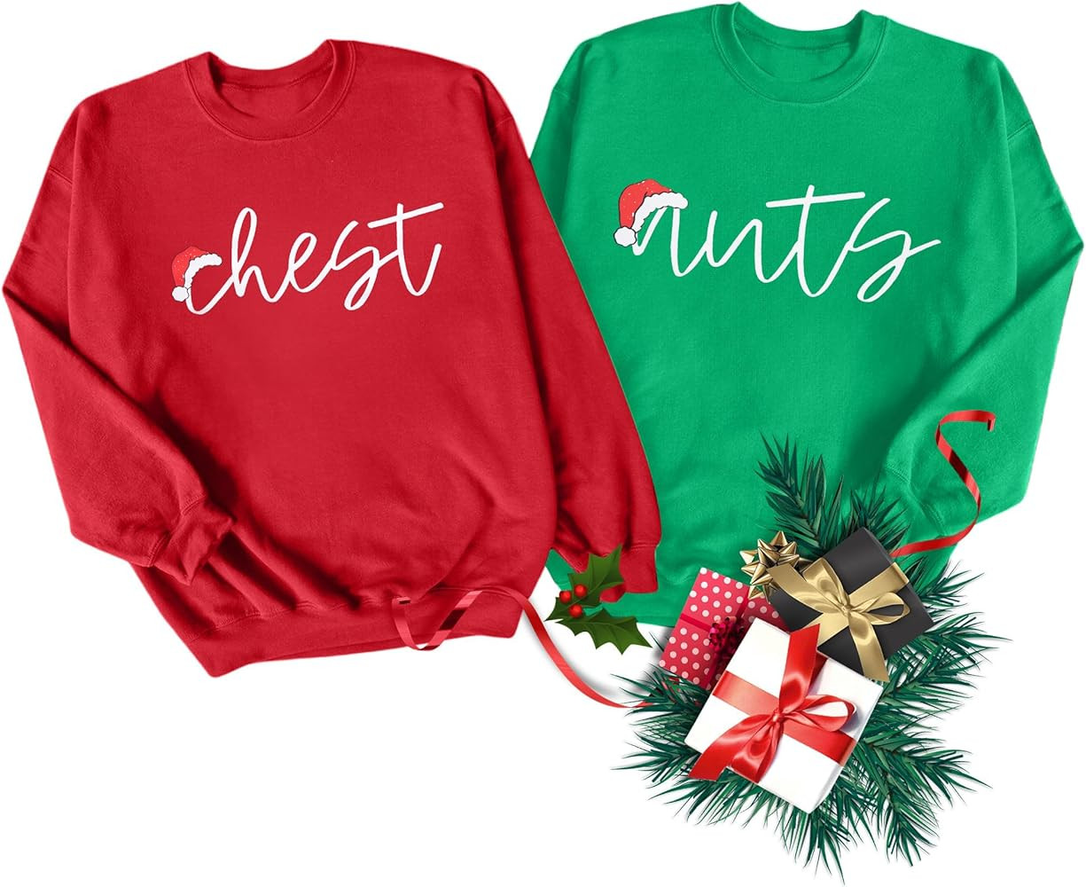 LUKYCILD Christmas Couples His and Her Sweatshirt: Merry Christmas Couples Matching Outfits Xmas ... | Amazon (US)