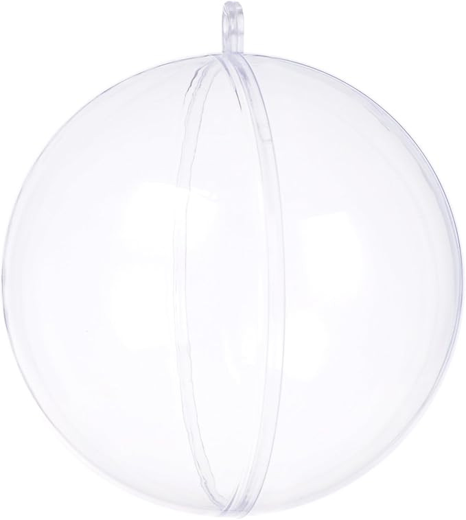 Clear Christmas Ornaments,Pack of 10 Individual 80mm Clear Plastic Ornaments for Crafts by S SEEK... | Amazon (US)