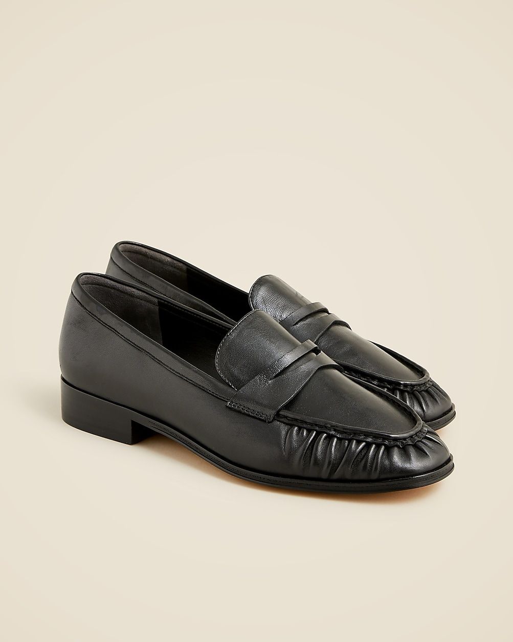 Maison ruched loafers in leather | J. Crew US