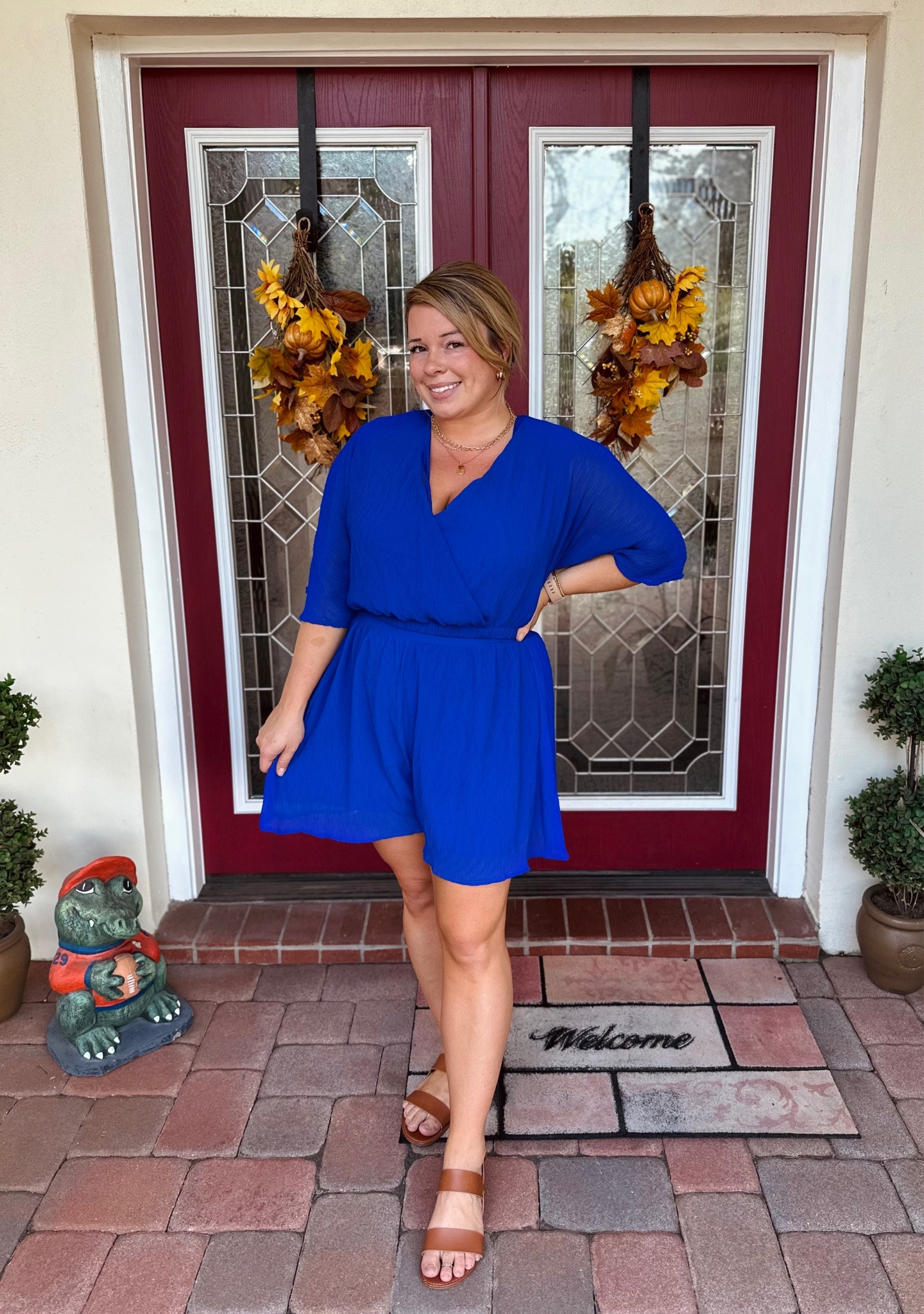 Happy college game day. Tonight’s football game is the Gator vs Vols game and they are a big rivalry. I’m just here to support my husband because I love him 🤪 

Thanks to this Amazon find for the cute 2 piece outfit that is absolutely for a college football party or a tailgate. 

The material is light even though it’s double lined, they have lots of color options and it is a 2 piece set so that means it’s great for any body type and adjusts to being a cute top and bottom showing some skin in the middle for taller ladies and just a cute looking romper for us shorter ladies.  I ordered a size large and this fits true to size. My Apple/hourglass body type measurements are 39-32-42 inches.

College game day outfit
Tailgate outfit
Two piece outfit
College football outfit
Gator colors
UF outfit
Gator outfit
Midsize outfit
Midsize style
Midsize fashion
Midsize two piece set
Under 30
Sale 30
On sale 

#LTKsalealert #LTKU #LTKfindsunder50