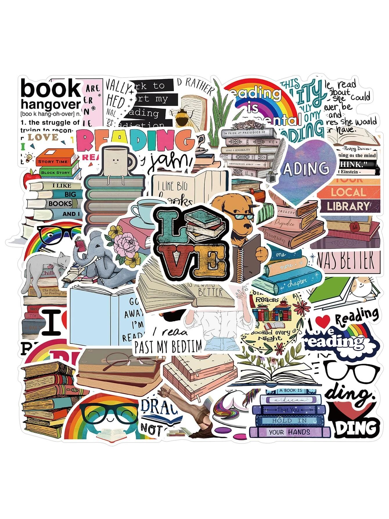 50pcs Book Print Sticker | SHEIN