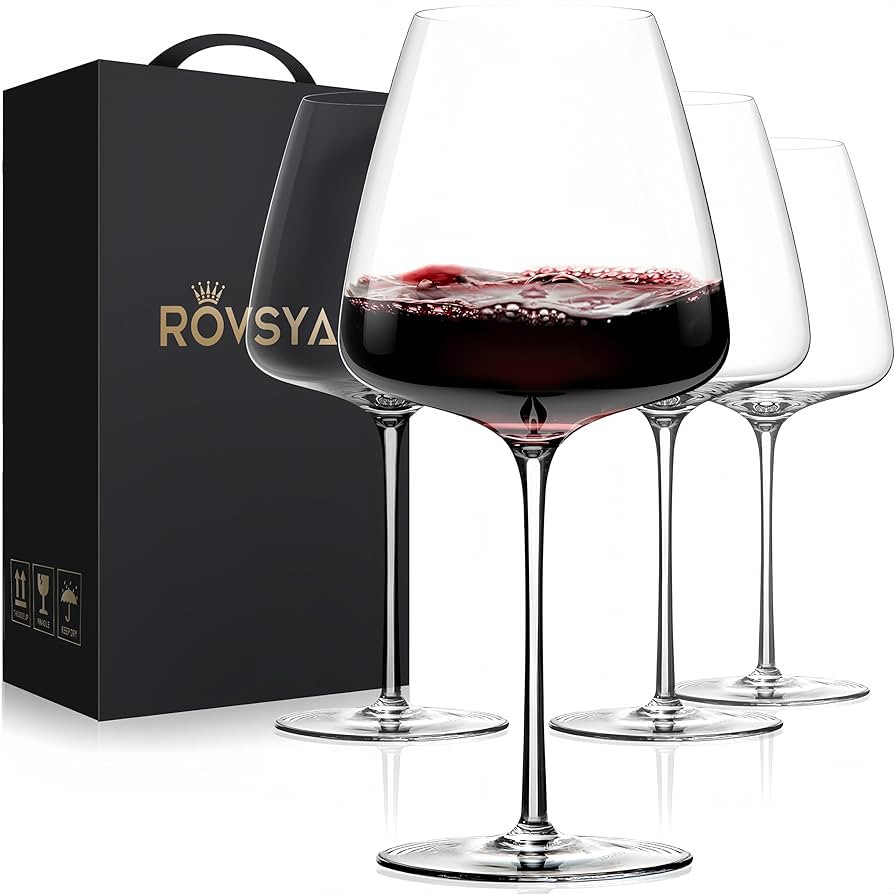 OJA Red Wine Glasses Set of 4, Large Burgundy Glasses 23 OZ, Hand Blown Crystal Glass Light, Clea... | Amazon (US)