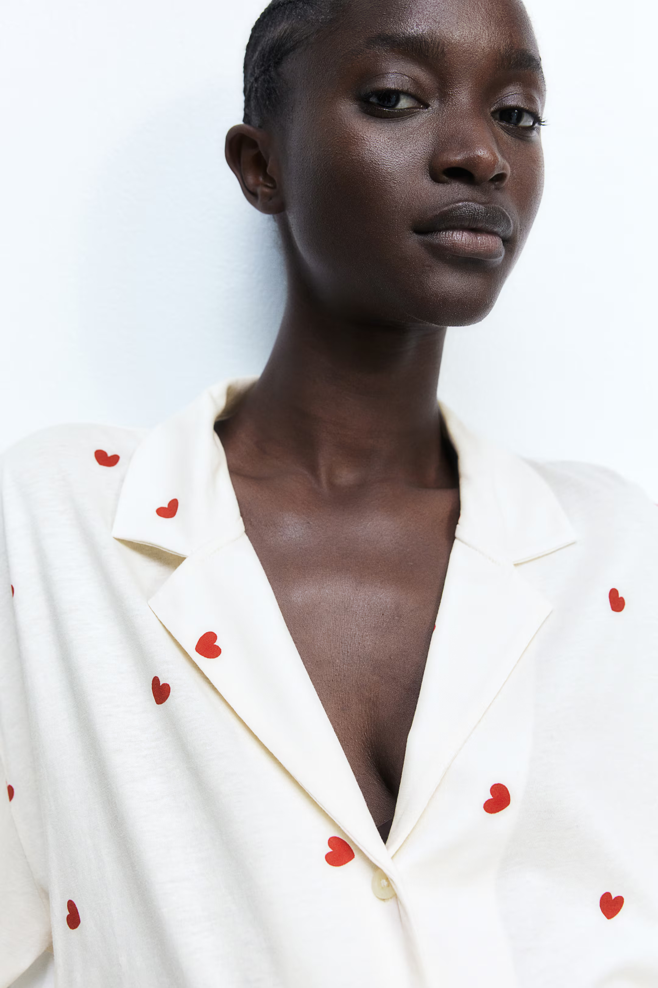 MAMA Before & After Cotton pyjamas - White/Patterned - Ladies | H&M GB | H&M (UK, MY, IN, SG, PH, TW, HK)