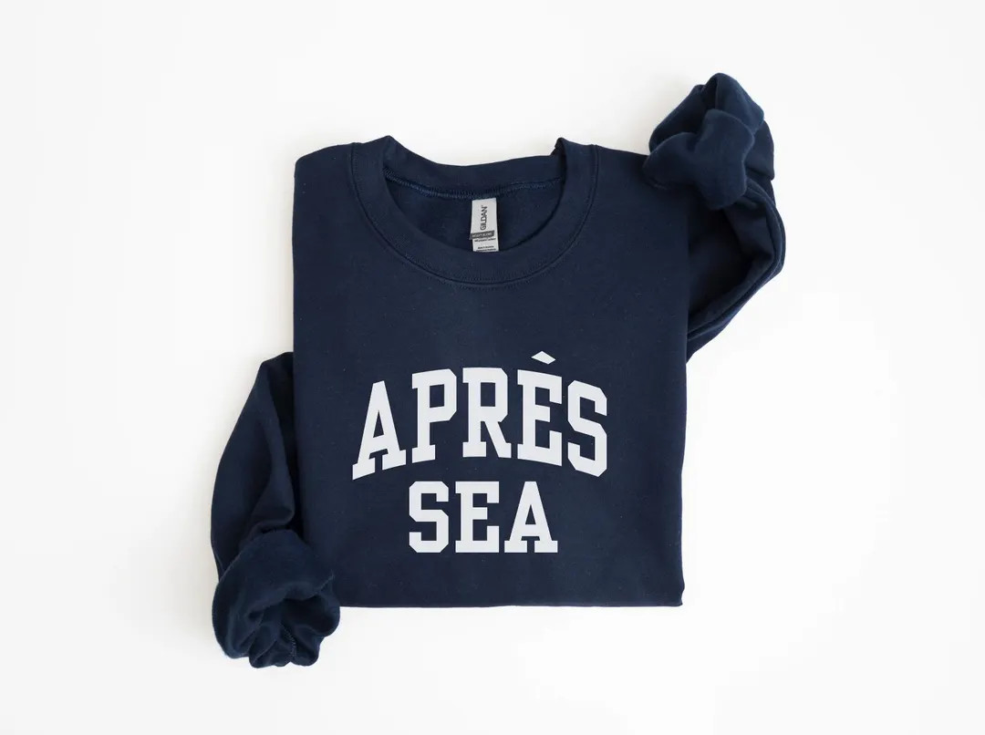 Adults Après Sea Crewneck Sweatshirt Summer Beach Sweatshirt Trendy Surfer Shirt Summer Boating ... | Etsy (US)