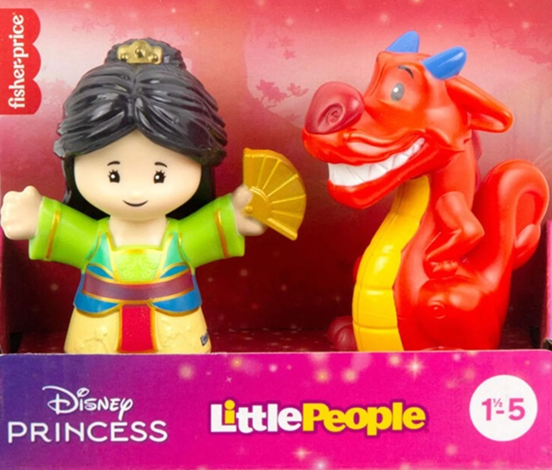 Disney Princess Mulan & Mushu Little People Figure Set for Toddlers and Kids | Walmart (US)