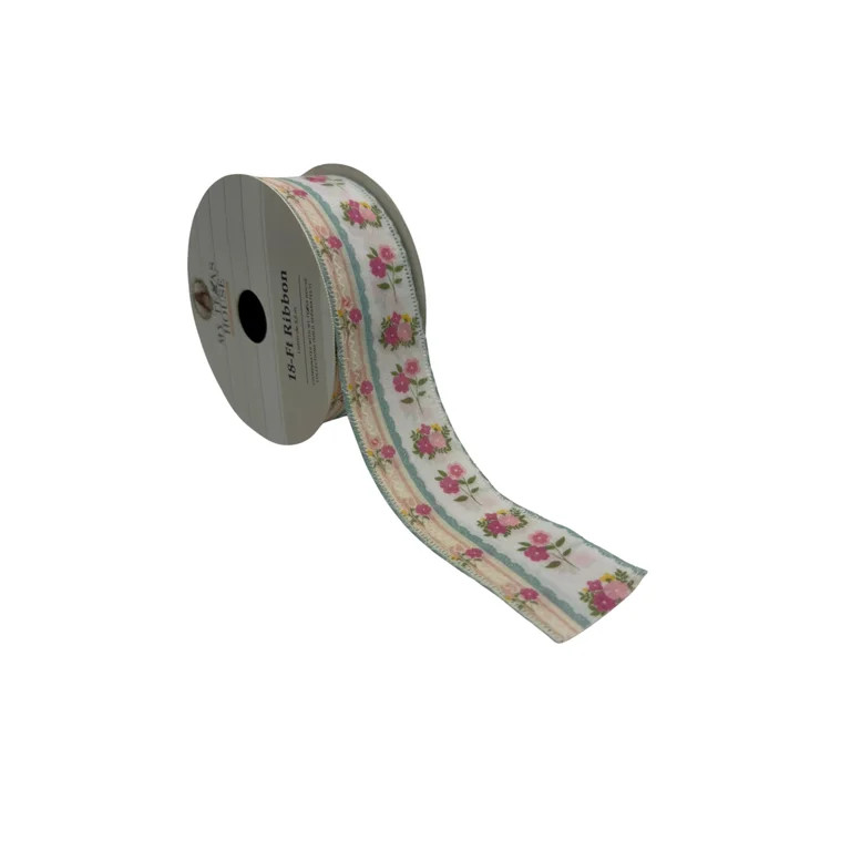 Floral Easter Ribbon, Multicolor, 18', by My Texas House | Walmart (US)