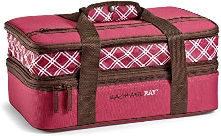 Rachael Ray Expandable Insulated Casserole Carrier with Dish Storage, Hot Cold Food Carrier, Deli... | Amazon (US)
