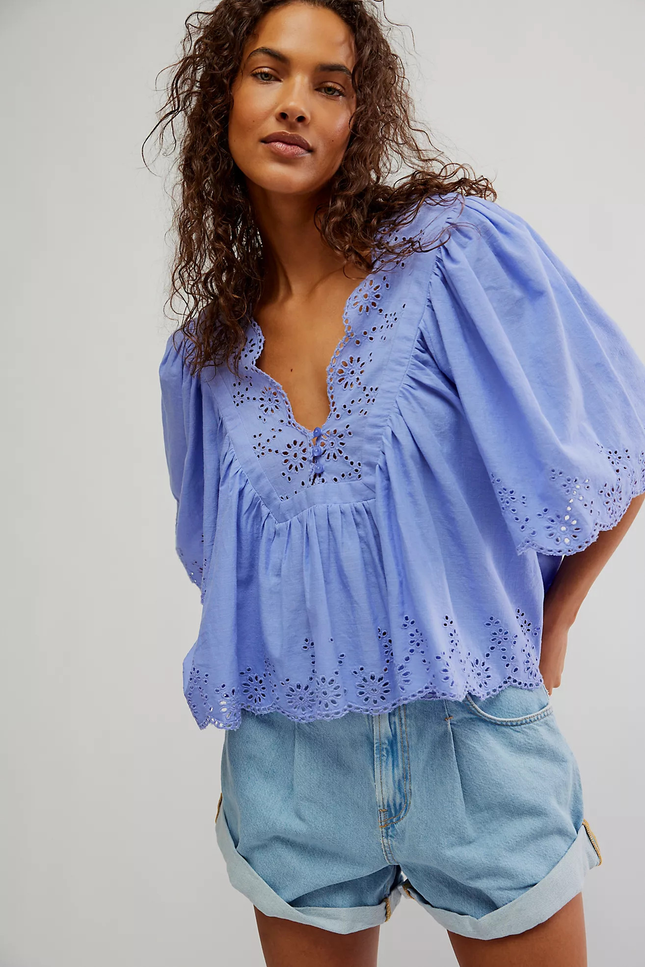 Costa Eyelet Top | Free People (Global - UK&FR Excluded)