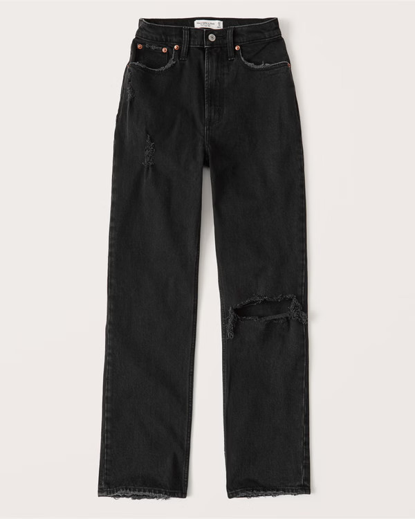 90s Ultra High Rise Straight Jeans | Abercrombie & Fitch (US)