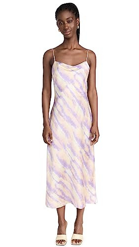 Vince Women's Ikat TIE-DYE Cowl CAMI Dress, Sunset, Medium | Amazon (US)