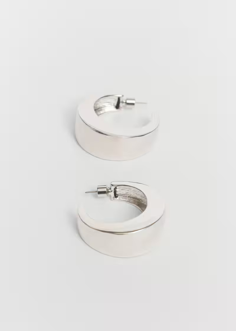 Volume hoop earrings -  Women | Mango USA | MANGO (US)