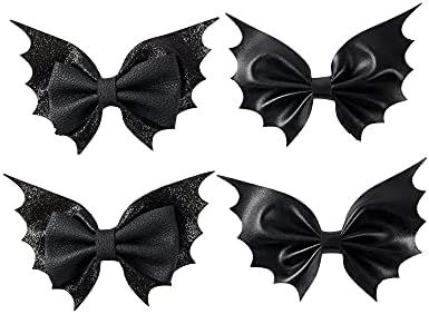 Bat Hair Bow Clips for Girls Women 4pcs Halloween Decorations Cosplay Costume Hair Accessories 4i... | Amazon (US)