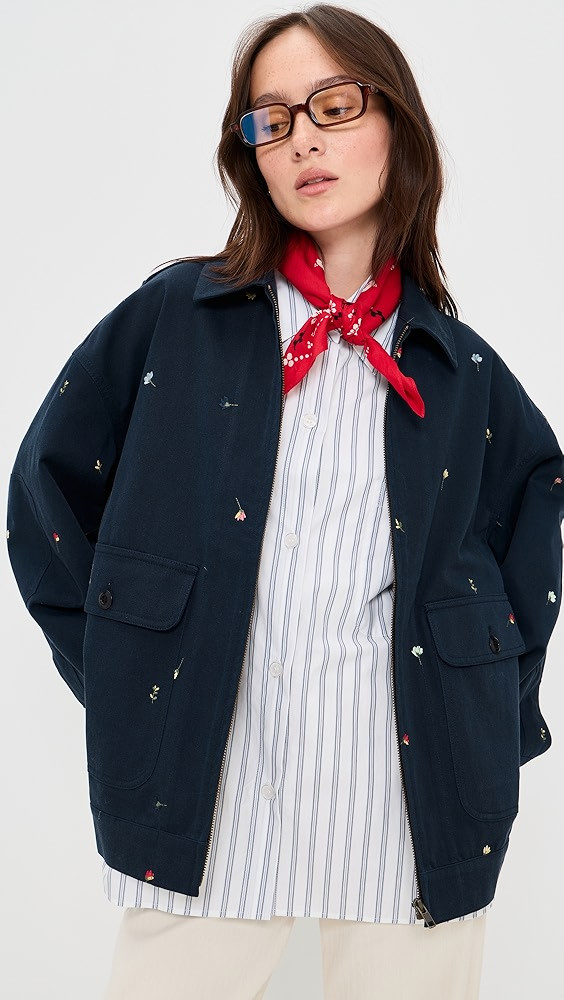 The Folsom Jacket with Tossed Floral Embroidery | Shopbop
