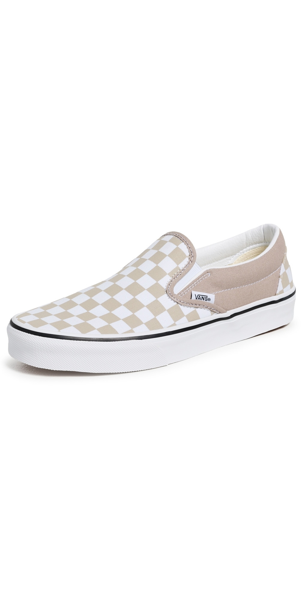 Vans Classic Slip On Sneakers Checkerboard Mushroom M 9.5/ W 11 | Shopbop