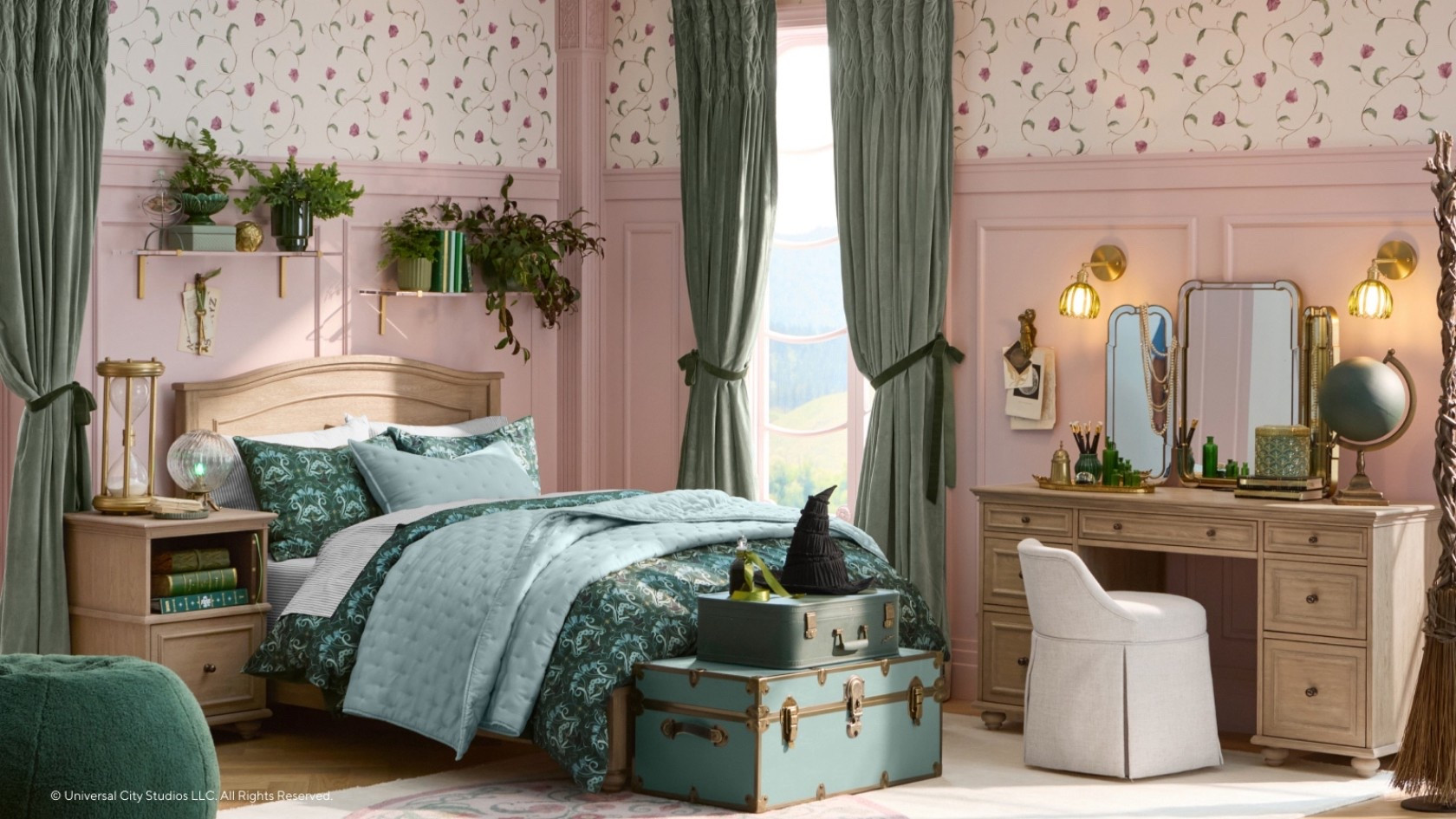 A little bit of Emerald City magic ✨💚 This Elphaba-inspired bedroom brings all the drama and charm of Wicked to life — think luxe greens, gold accents, and just the right touch of enchantment. Perfect for anyone who believes in defying gravity in style 💫
#WickedInspired #ElphabaAesthetic #EmeraldCityStyle #BedroomGoals #HomeDecorInspo #LTKHome #LTKDecor #RoomDesign #WhimsicalInteriors #GreenAndGlam #CottagecoreVibes #MagicalSpaces #WitchyDecor #LTKFinds #InteriorInspo

#LTKKids #LTKHome #LTKFindsUnder50