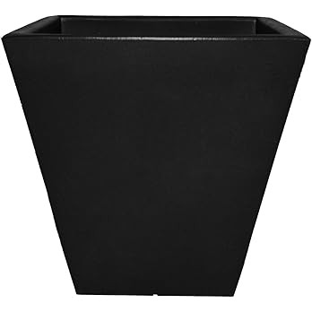 Tusco CT18BK Cosmo Square Planter, Black, 18-Inch | Amazon (US)