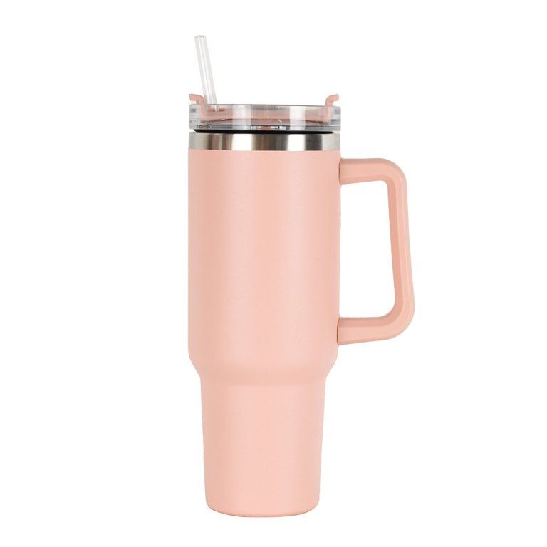 40oz Reusable Vacuum Quencher Tumbler with Straw, Leak Resistant Lid, Insulated Cup, Maintains Co... | Walmart (US)