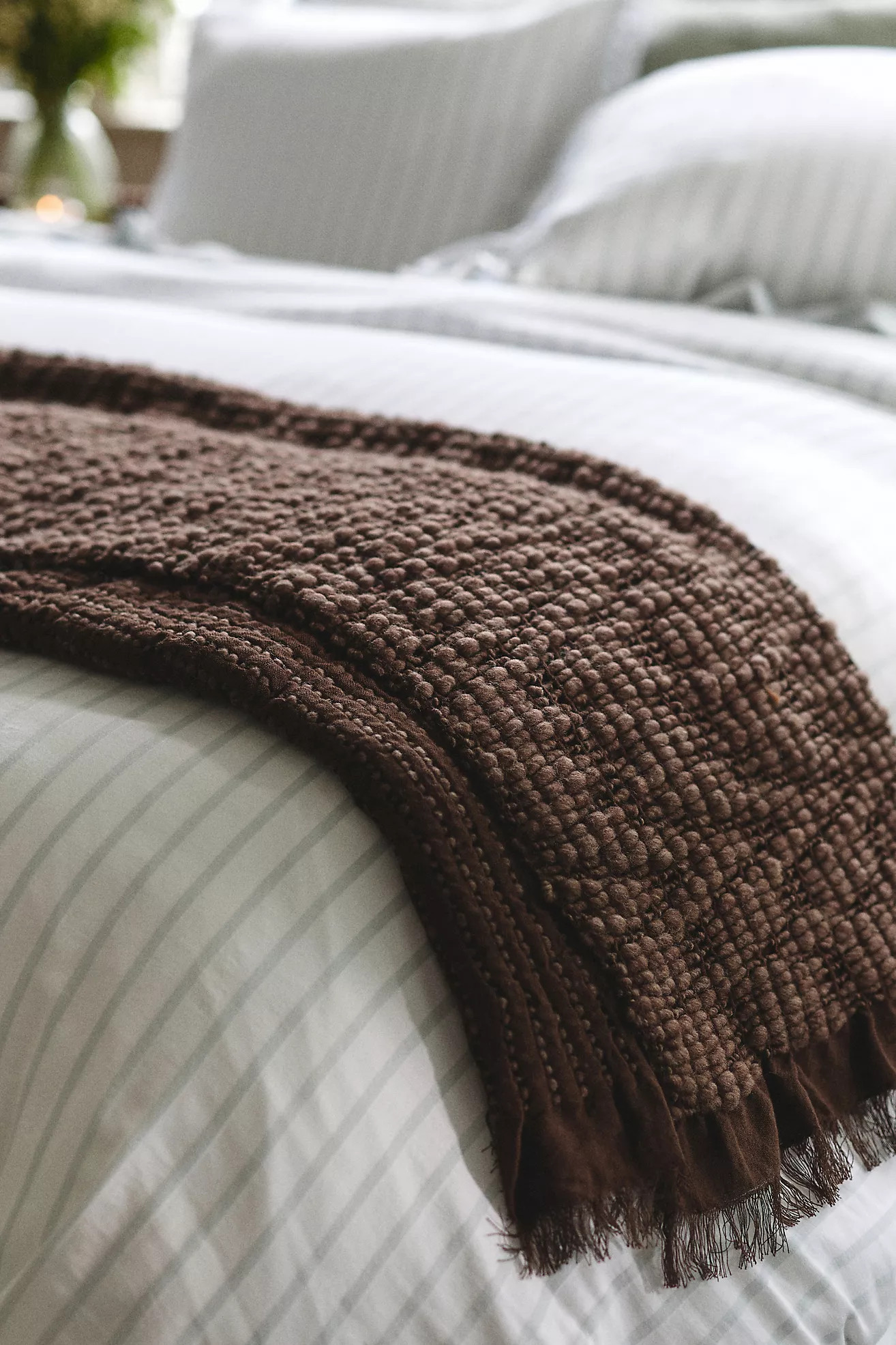 Gauze Fringe Woven Throw Blanket | Anthropologie (US)