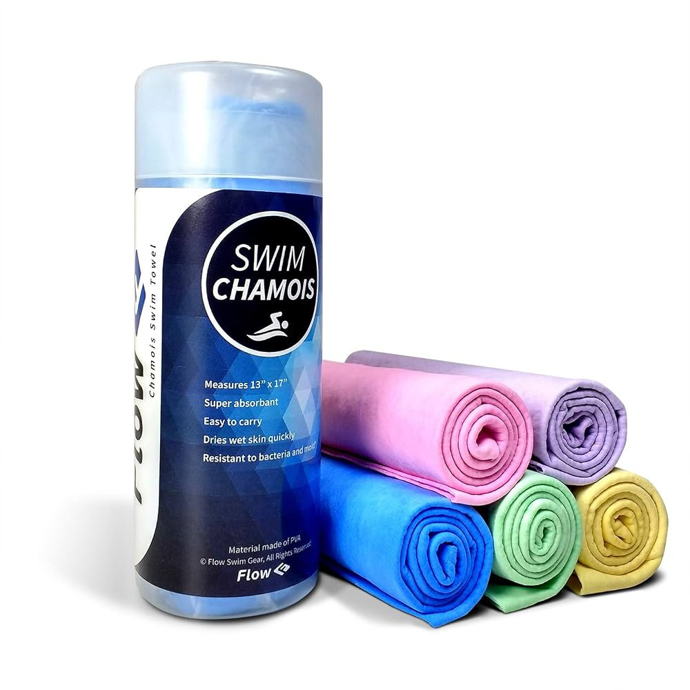Flow Swim Chamois - Quick Dry Towel for Swimming, Diving, Triathlons, and Other Water Sports (Pin... | Amazon (US)