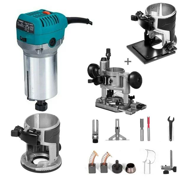 VEVORbrand Wood Router Kit 1.25 HP Max Torque 30,000 RPM Variable Speed Router With Fixed Base, P... | Walmart (US)