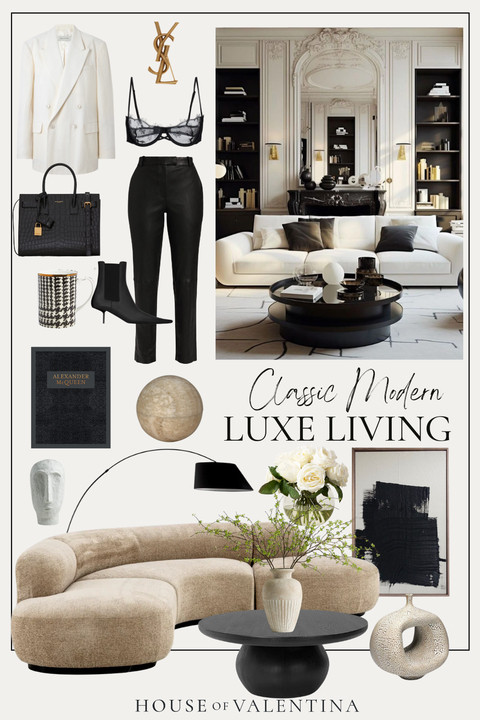OMG I’m completely swooning over this classic modern luxe moment!! The creamy curves, sculptural silhouettes, and bold black accents are giving major high-end, forever-chic vibes. Every piece is intentional, elevated, and so cozy it hurts. Clean, dramatic, timeless… this is dream classic luxe living at its finest!  

 

#LTKSeasonal #LTKOver40 #LTKHome