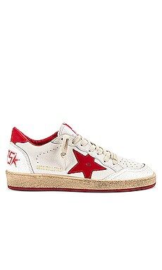 Golden Goose Ballstar Sneaker in White & Strawberry Red from Revolve.com | Revolve Clothing (Global)