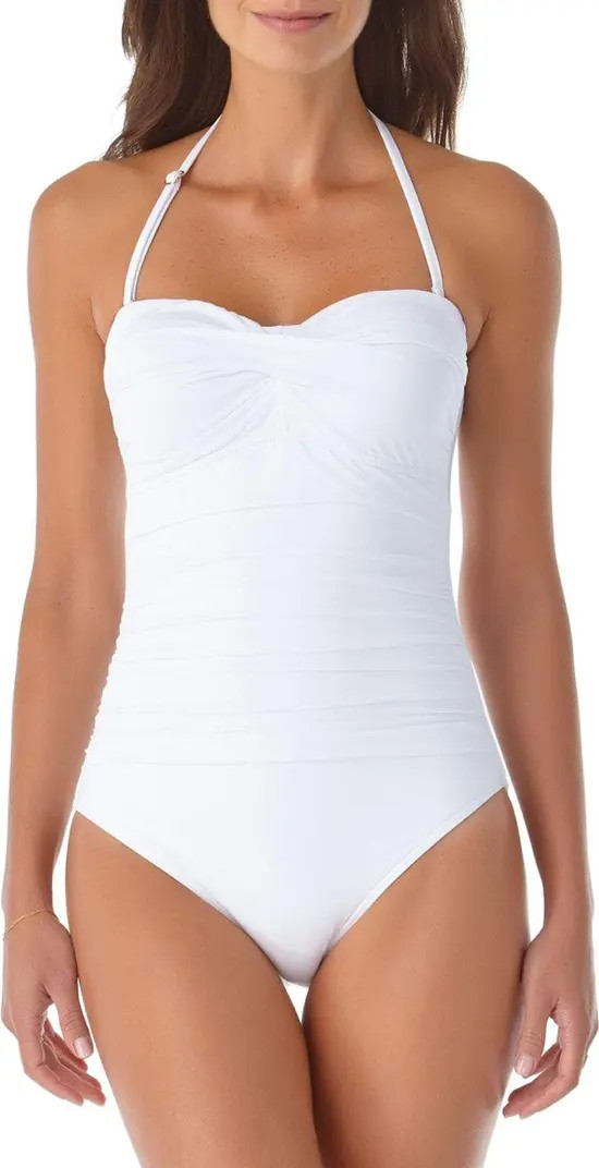 Women's Twist Front Shirred One Piece Swimsuit | Nordstrom