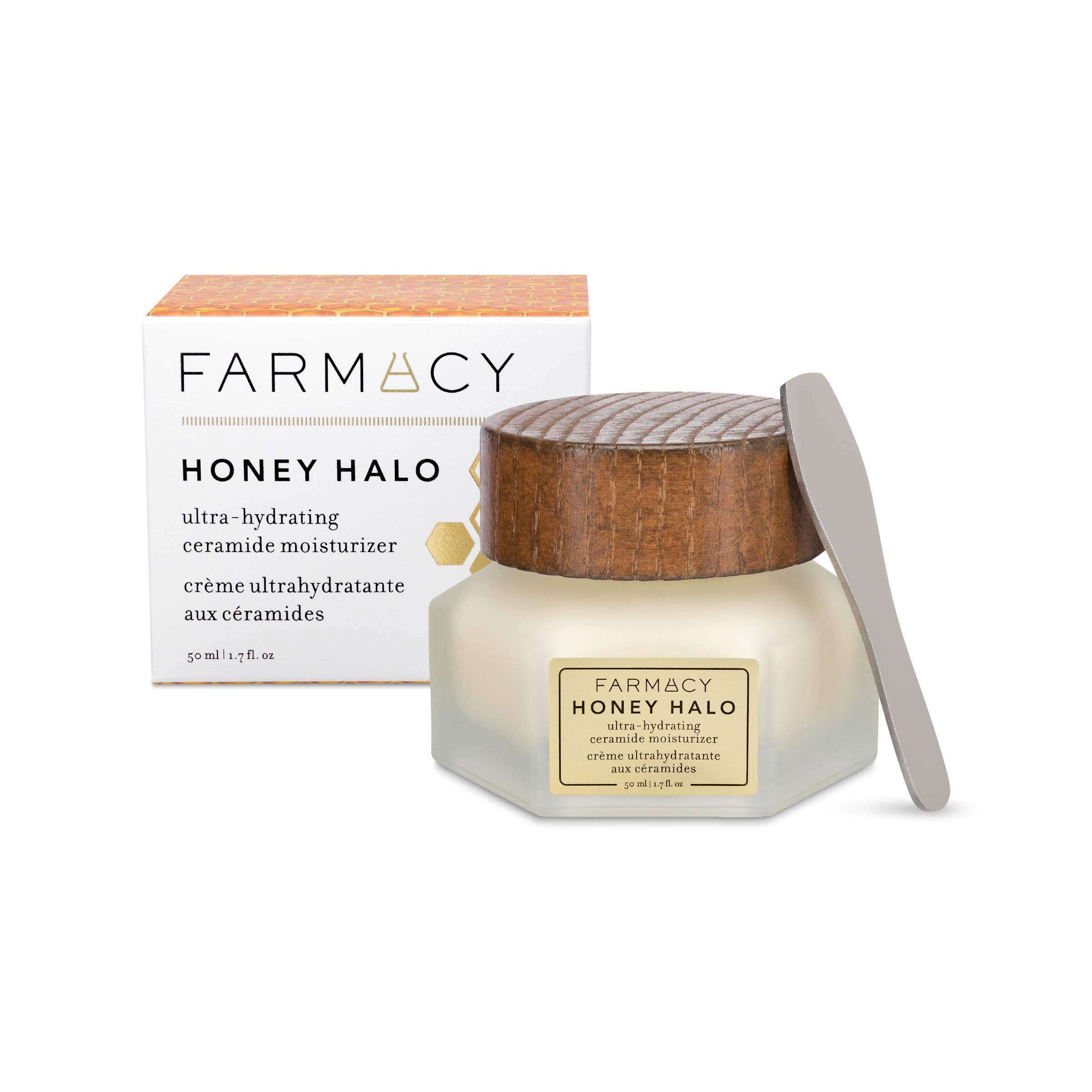 Farmacy Honey Halo Ceramide Face Moisturizer Cream - Hydrating Facial Lotion for Dry Skin (1.7 Ounce | Amazon (US)