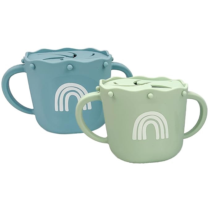 Hippypotamus Snack Cups for Toddlers - Spill Proof - 100% Food-Grade Silicone Snack Containers fo... | Amazon (US)