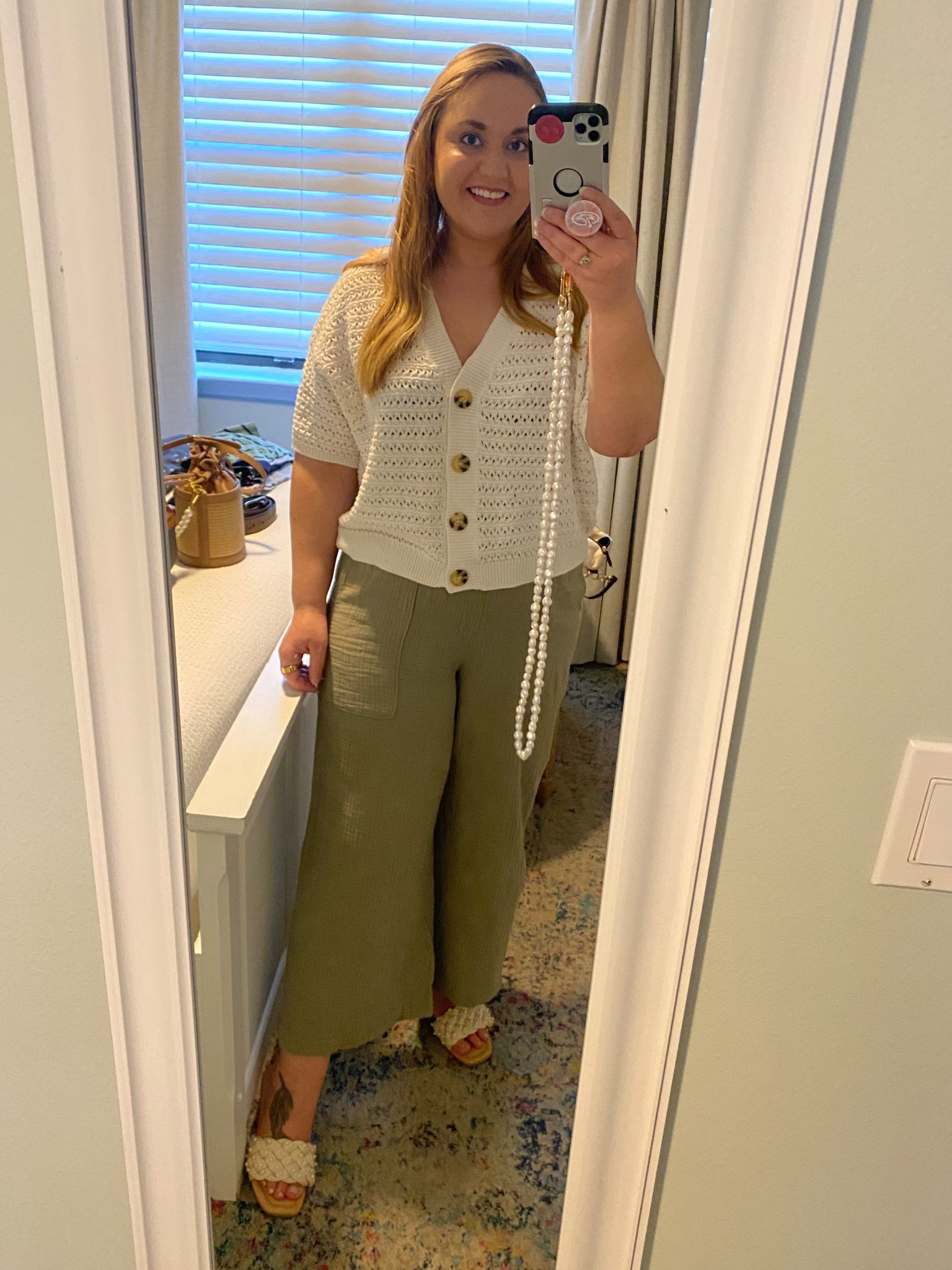 Linen pants, knit top, knit sweater, short sleeve cardigan, olive pants, beach outfit, beach vacation, slide sandals, summer sandals, target sandals, crochet too, open weave top, target style, target outfi

#LTKPetite #LTKTravel #LTKFindsUnder50