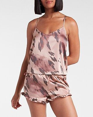 Satin Sleeveless Pajama Cami | Express