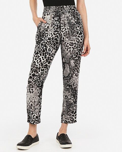high waisted pull-on silky jogger pant | Express
