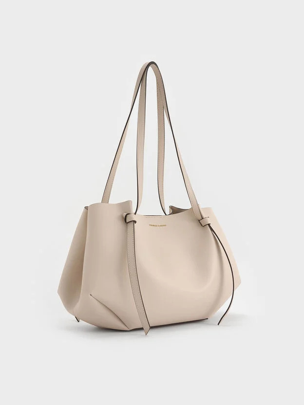 Oat Calla Tote Bag | CHARLES & KEITH | Charles & Keith US