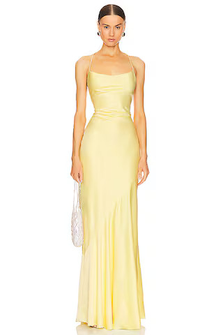 Nookie Entice Drape Gown in Lemon from Revolve.com | Revolve Clothing (Global)