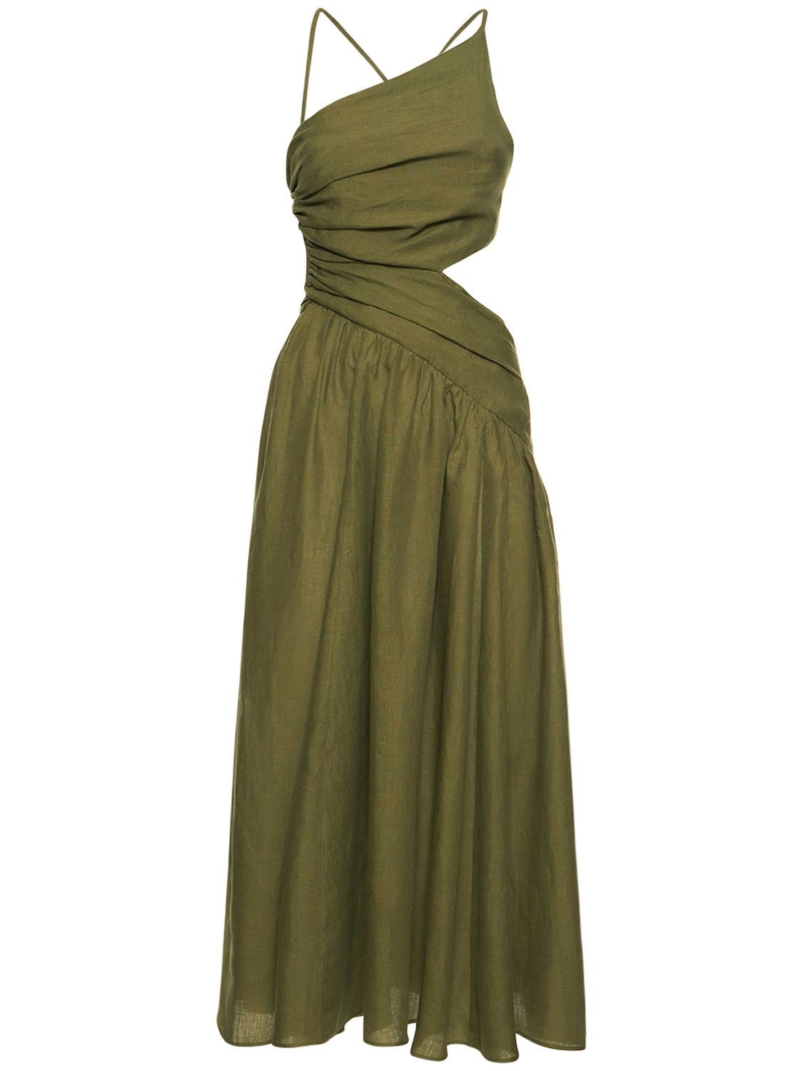 Laurel Asymmetric Linen Midi Dress | Luisaviaroma