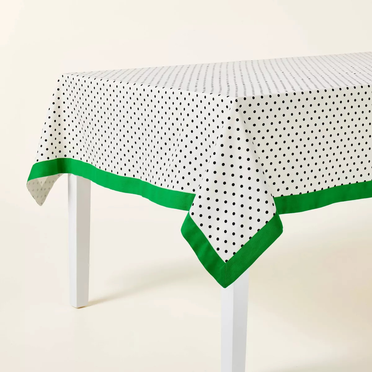 Polka Dot Tablecloth Black/Cream/Green - kate spade new york x Target | Target