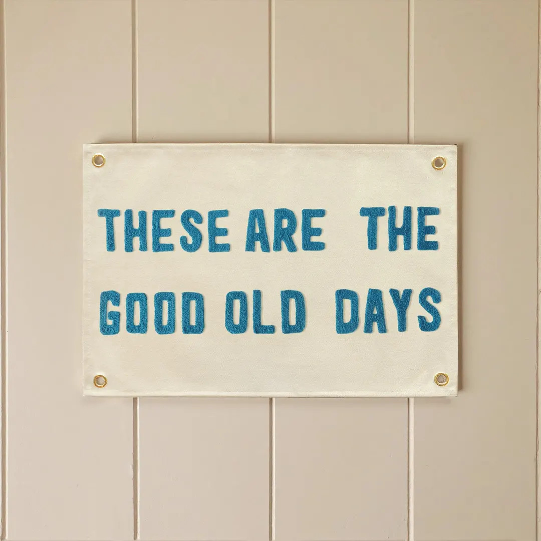 Good Old Days Flag , Hanging Canvas Banner Wall Decor,vintage Canvas Banner,wall Art Pennant for ... | Etsy (US)