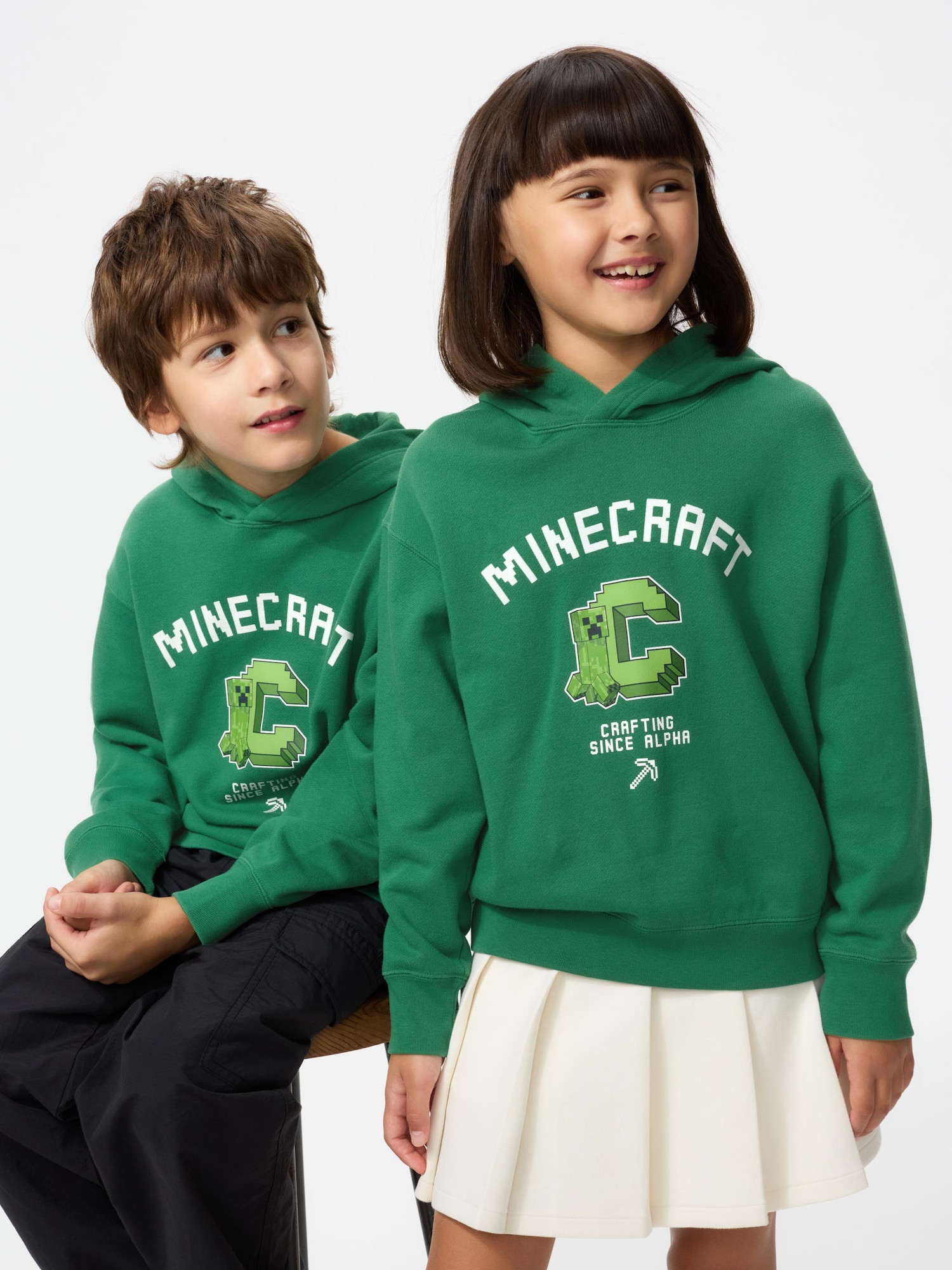 Kids's Minecraft Sweat Hoodie Green 13Y UNIQLO US | UNIQLO (US)