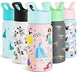 Simple Modern Disney Princesses Kids Water Bottle with Straw Lid | Reusable Insulated Stainless Stee | Amazon (US)