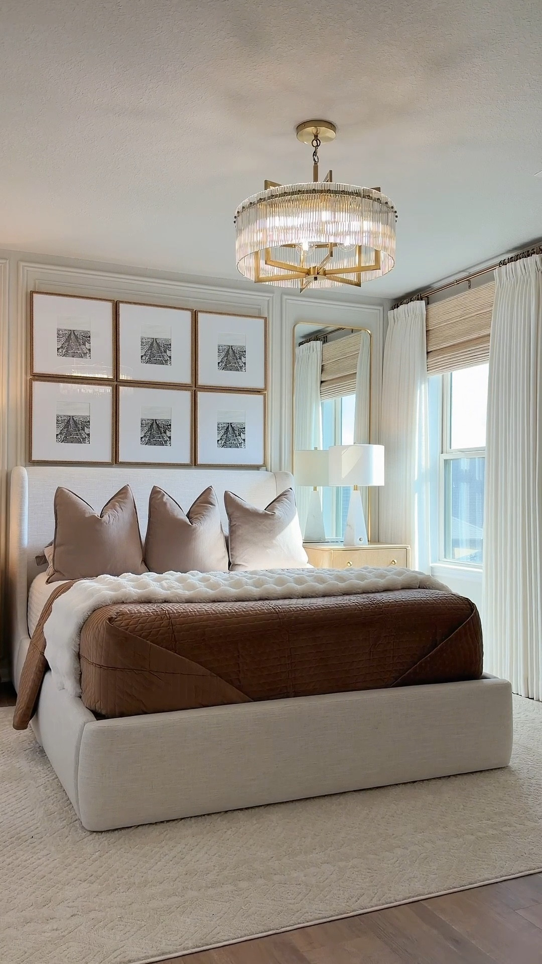 This bedroom is on the smaller side and only has one small window, so I wanted it to feel bright, open, and welcoming for the holidays. I leaned into earthy tones with soft beige, oak, and creamy shades paired with warm lighting to help the space feel bigger and more airy. For contrast, I added brass accents and dark brown bedding, which grounded the room while still keeping it light and cozy.

I incorporated all of these pieces from @Wayfair from the furniture to the decor to completely transform the room, and I honestly love how it turned out. @Wayfair makes it so easy because they have everything all in one place, and all ready to ship fast which is perfect when you’re getting your home holiday-ready.

#Ad #Wayfair @Wayfair #wayfairpartner

@Shop.LTK #liketkit

#LTKHome #LTKHoliday