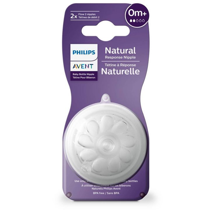 Philips Avent 2pk Natural Response Baby Bottle Nipple - Newborn Flow | Target