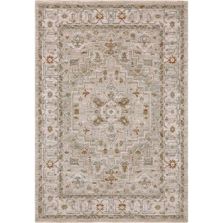 Hauteloom Richelieu Living Room, Bedroom Area Rug - Traditional - Sage, Olive, Rust - 7'10" x 10'... | Walmart (US)