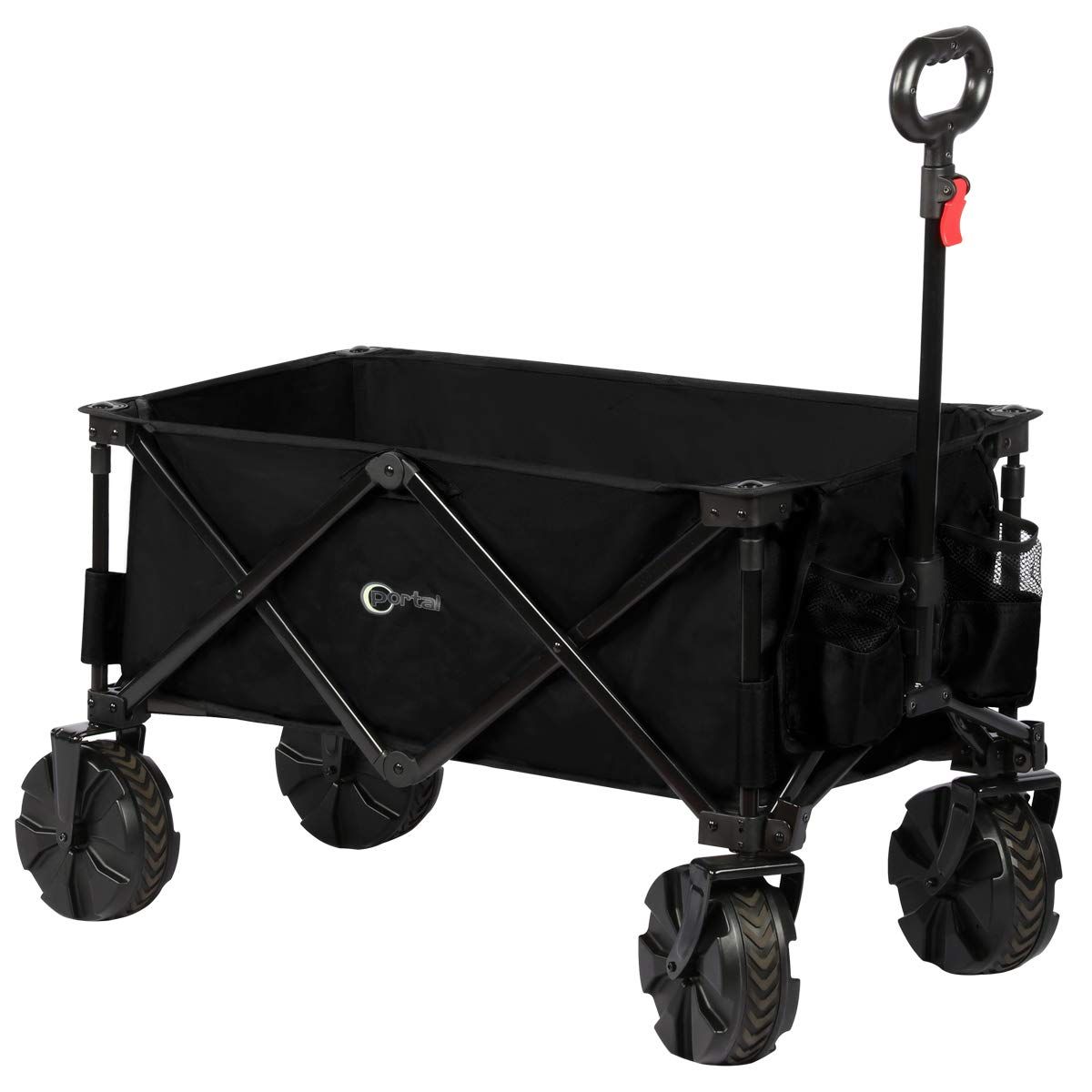 PORTAL Collapsible Folding Utility Wagon Cart with 8 inches Wheels Telescoping Handle for Outdoor... | Amazon (US)