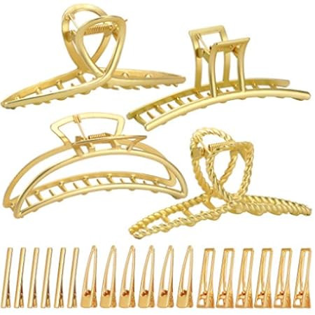 Hair Claw Clips, Claw Hair Clips, Large Hair Clips for Thick Hair, Metal Hair Clips, Long Hair Cl... | Amazon (US)