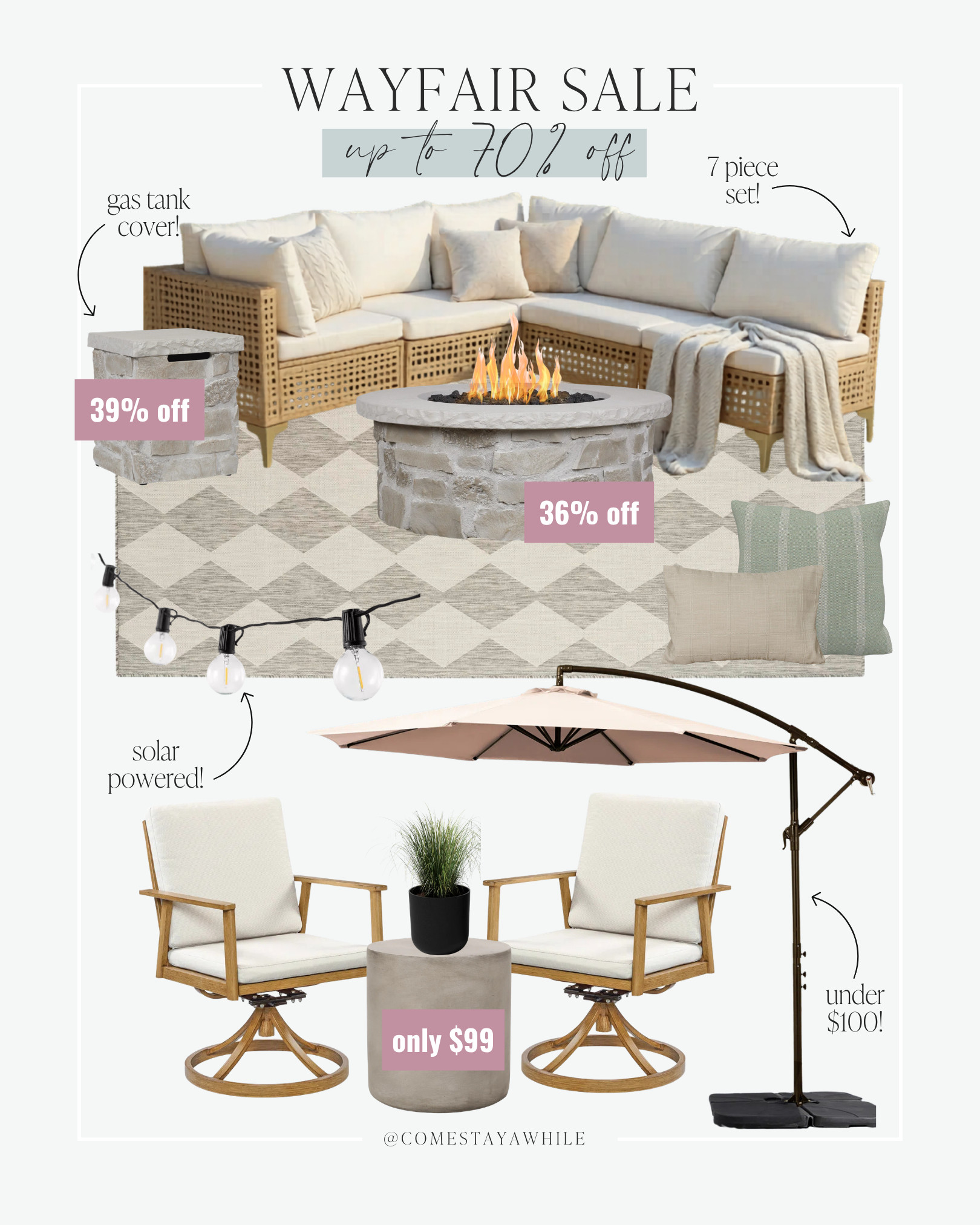 Get up to 70% off during Wayfair's Tax Refund Sale! Hurry deals end tonight (April 14 @ 11:59pm) 

Patio Furniture | Outdoor Finds | Home Decor | Affordable

Come Stay Awhile, Amanda Vernaci, Wayfair Finds 

 #LTKSeasonal #LTKHome #LTKSaleAlert
